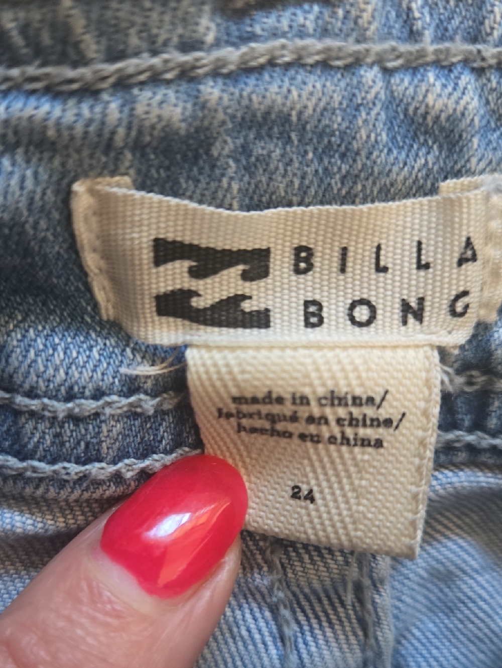 Billabong Highwaist Wide Leg Frayed Hem Jeans - Picture 2 of 7